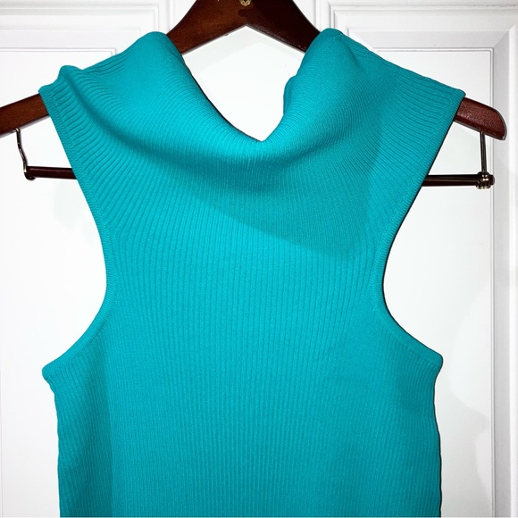 Meshki Kori Knit Bandeau Maxi Dress Aquamarine Stretch Strapless Sz XL NWT - Picture 10 of 13